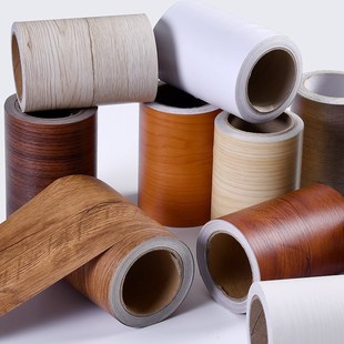 仿木纹踢脚线自粘地脚线防水防潮窗台板瓷砖腰线装饰边框改色贴纸