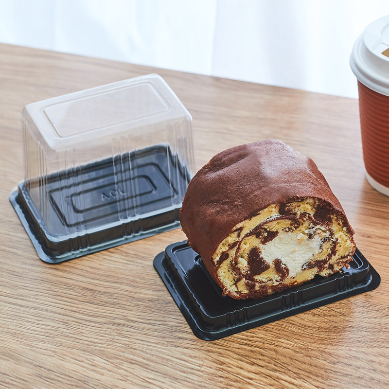 蛋糕卷盒子瑞士虎皮卷拿破仑蛋糕包装盒一次性透明长方形打包盒