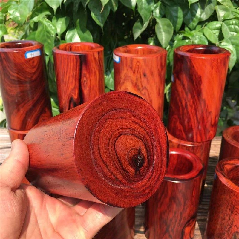 红木笔筒缅甸酸枝木奥氏黄檀精品笔插实木深红老料树心料书房,收纳整理,笔筒,淘宝优惠券,粉丝福利购,淘宝优惠卷