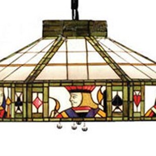 寸蒂凡尼扑牌题吊灯 赌场棋牌室会所等娱乐室玻璃灯具