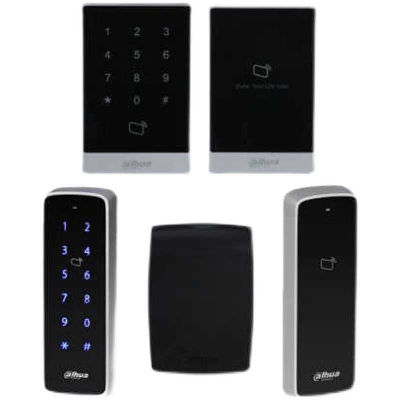 大华小区门禁读卡器读头一体机带触摸按键盘刷IC卡兼容维根WG/