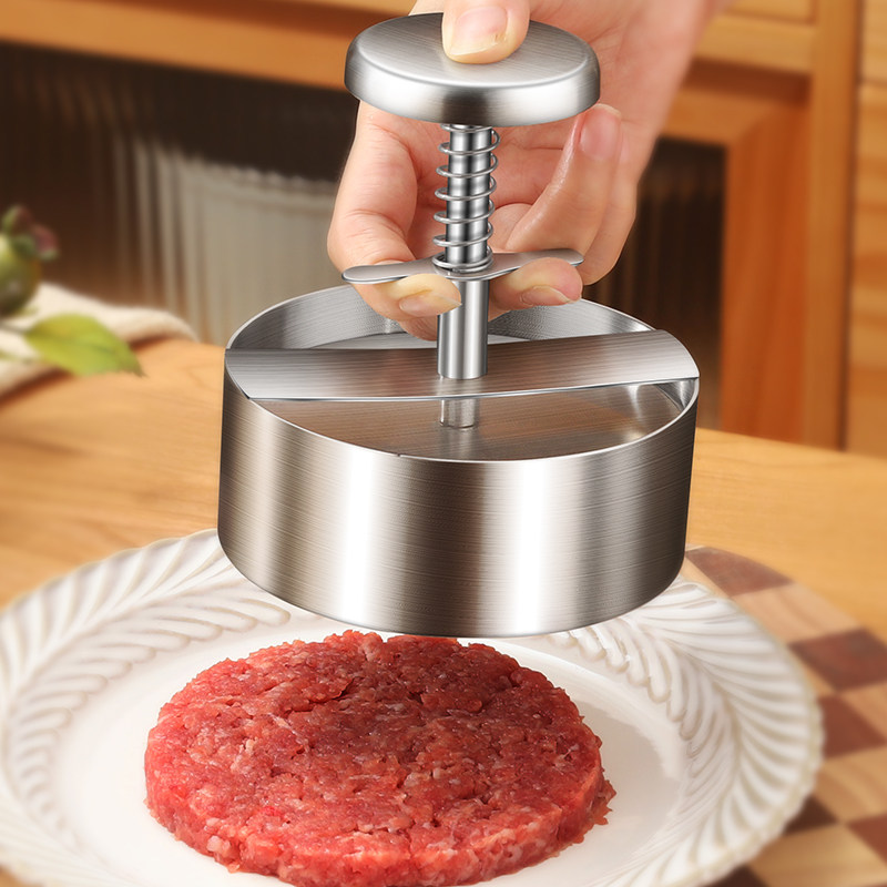 汉堡压肉器圆形手动压饼器副食品牛肉饼虾饼自制模具