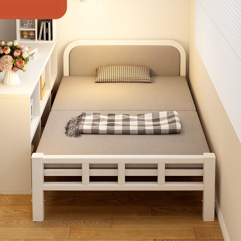 铁床1米2加厚加固折叠床1米2家用一米二床单人床9Q0cm宽80公分双