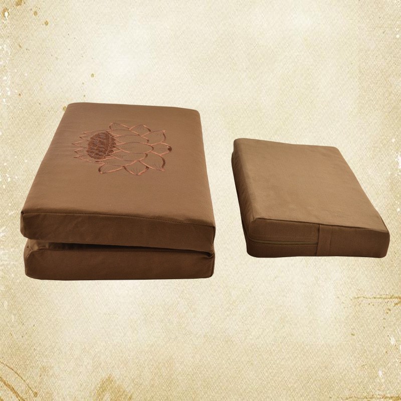 菩缘棉布方形棕板绣花拜垫礼仪D用品蒲团家庭加厚椰丝打坐坐垫