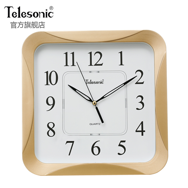 TELESONIC/天王星现代钟表时钟简约客厅创意钟卧室石英钟跳秒挂钟