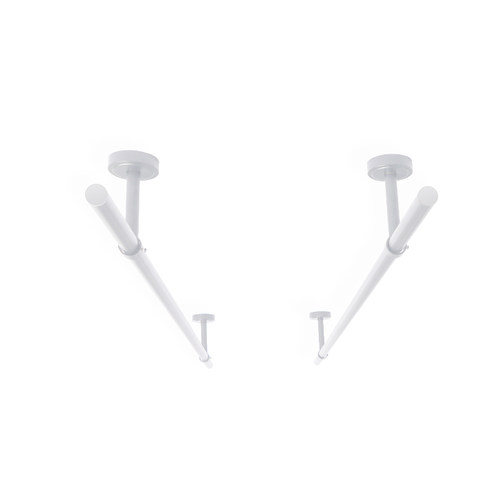 包安装白色晾衣杆单个装阳台顶装固定晾衣架凉衣捍单杆式晒衣杆