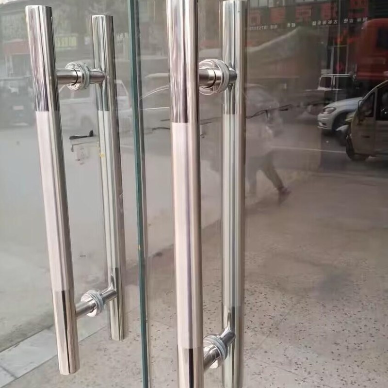 店铺长拉手大门大无框玻璃门扶手门把手木门加厚推拉门对装门拉手