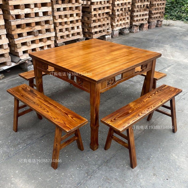 实木八仙桌正方形面馆饭店桌椅四方餐桌快餐餐馆商用圆桌桌椅,商业/办公家具,餐桌椅系列,淘宝优惠券,粉丝福利购,淘宝优惠卷