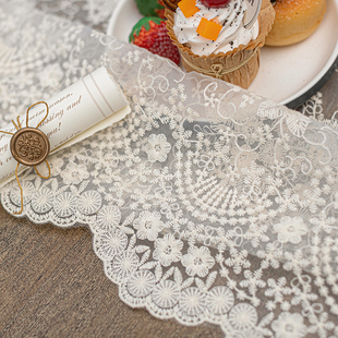 白色蕾丝餐桌布法式复古长方形台布风小新桌布茶几盖巾布艺