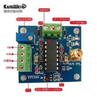 内部自带5基准 电压转频率 高达M输出 FC11 高速压频转换模块