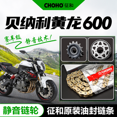 黄龙BJ600GS/-A/BN600 黄巡600静音套链征和油封链条大小牙盘链轮