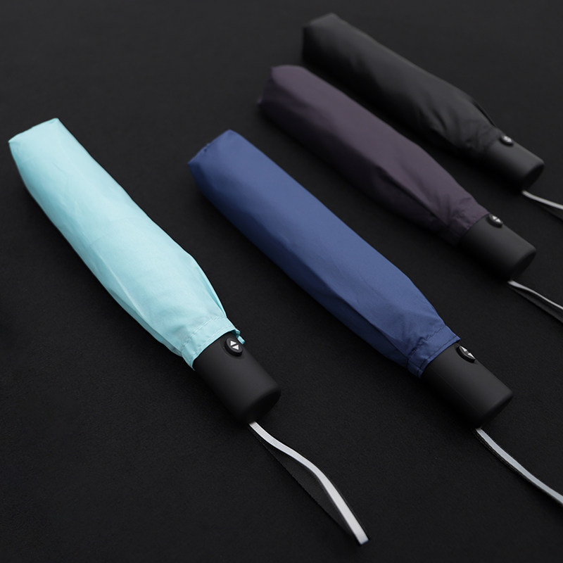 日系超轻全自动伞晴雨两用男女小新森系复古纯色铅笔伞