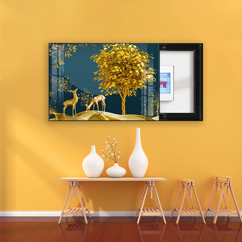 新款电表箱装饰画免打孔现代客厅电闸箱电表盒配电箱遮挡挂画,家居饰品,现代装饰画,淘宝优惠券,粉丝福利购,淘宝优惠卷