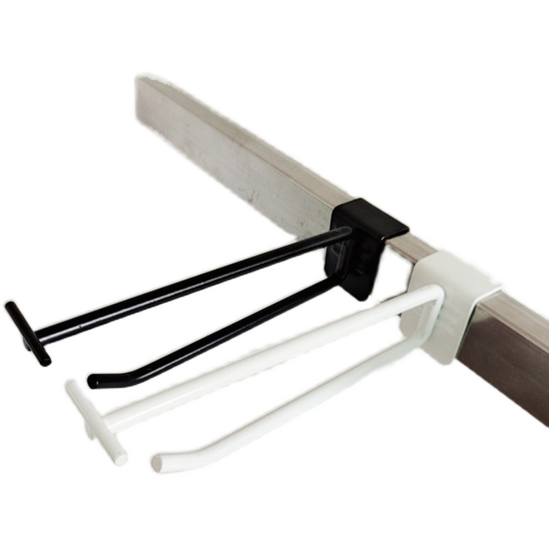 超市货架挂钩卡方管线钩子零食饰品展示黑色便利店横梁挂勾