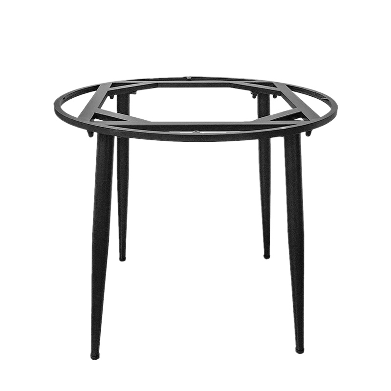 三国碳素钢园形洽谈桌架圆桌支架接待会客岩板茶几茶桌支撑架桌架