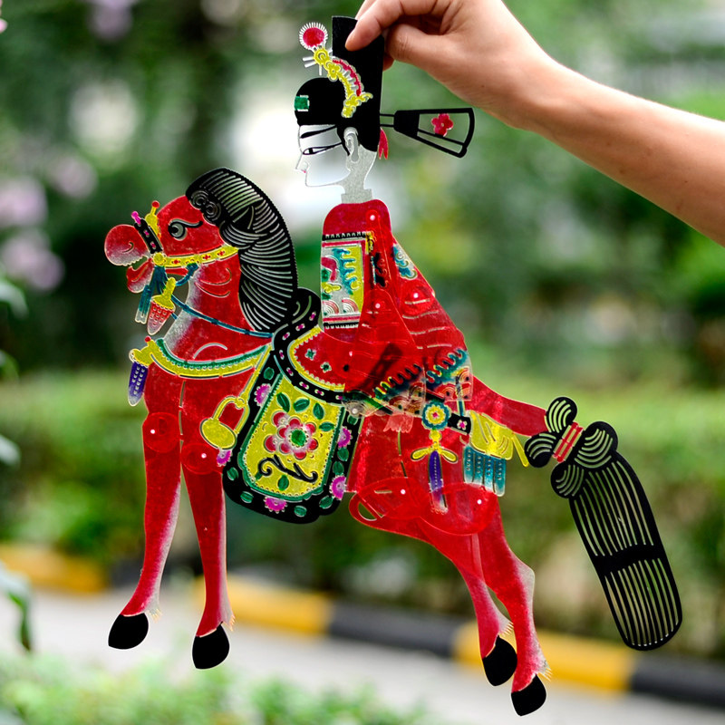 民间特色手工艺品皮影戏非物质文化遗产风格装修饰品背景墙