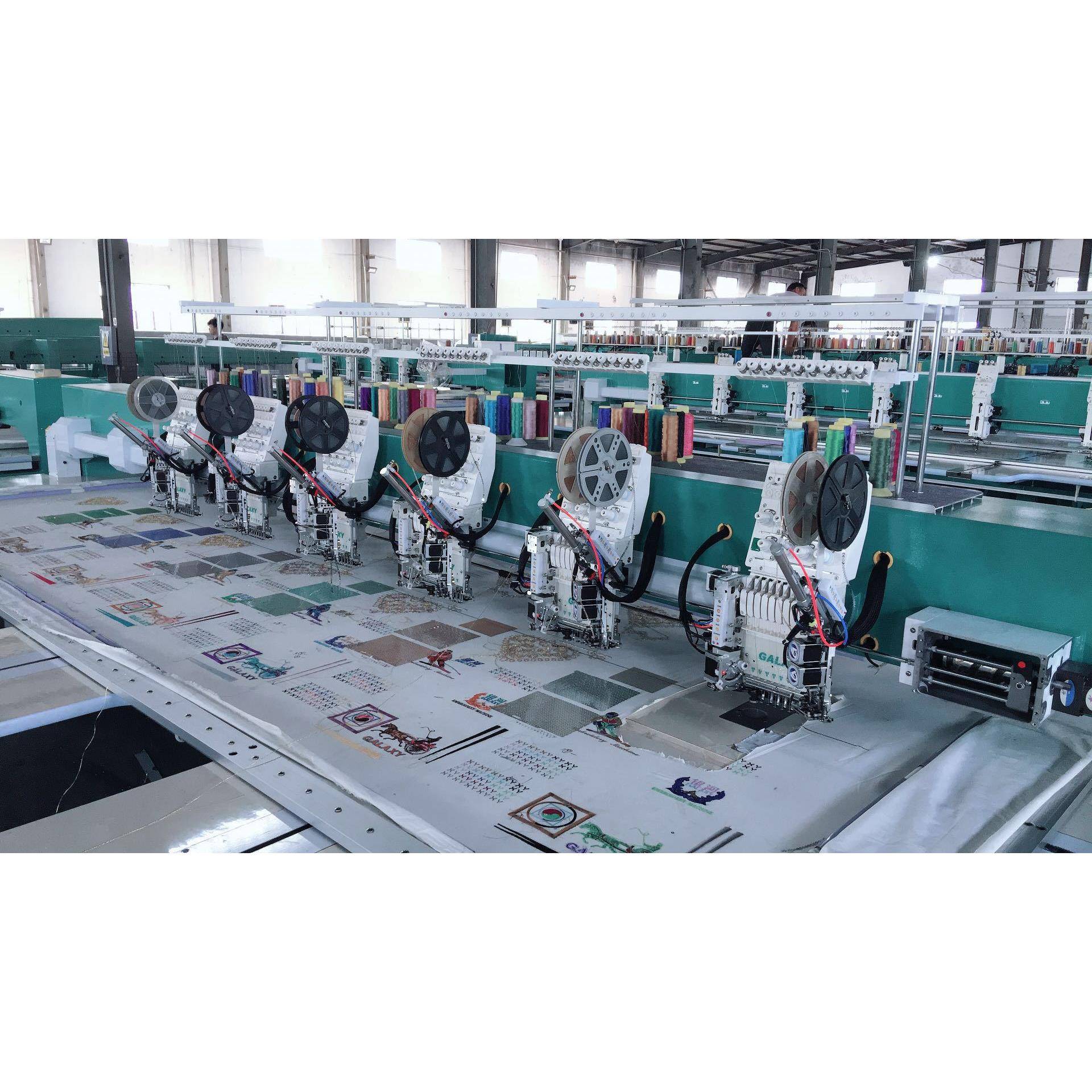 机电全自动高速绣花机多功能服饰4晶片翻片绣婚纱刺绣机