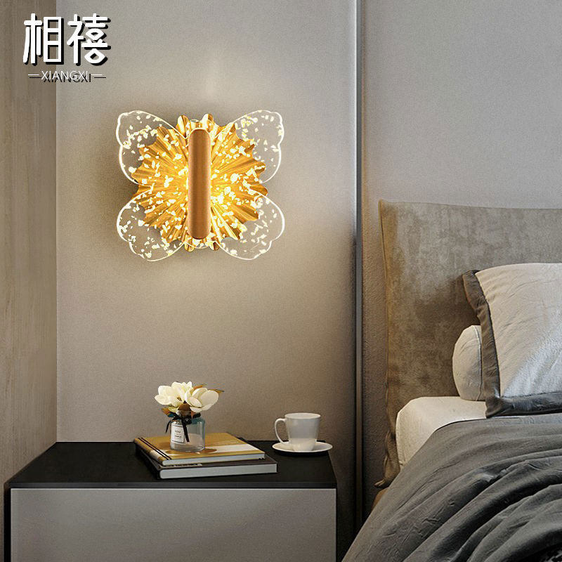 轻奢壁灯简约时尚现代客厅卧室床头过道温馨亚克力沙发墙壁背景灯