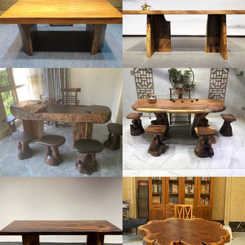 实木底座大板支架根雕木墩半脚架树墩半圆墩子定制胡桃木