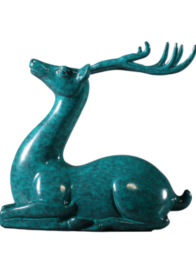 222新款铜一路平安创意高端小鹿汽车车内中控台车载装饰用品