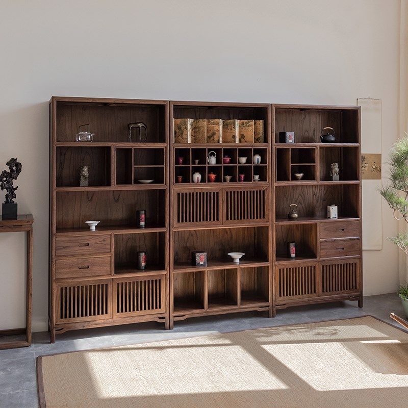 宋式美学博古架多宝阁新实木茶壶茶具茶叶展示柜书柜,住宅家具,多宝格/博古架,淘宝优惠券,粉丝福利购,淘宝优惠卷