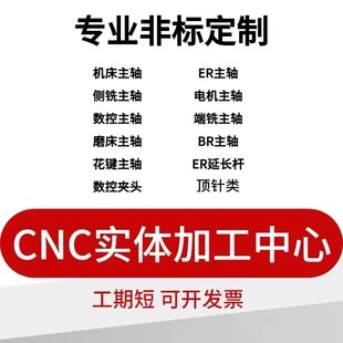 CNC加工中心定制动力头主轴ER轴D类花键轴承走心机主轴非标准加工