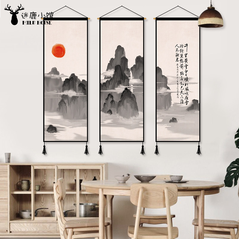 饰画客厅挂毯背景墙电表箱遮挡布艺挂画框