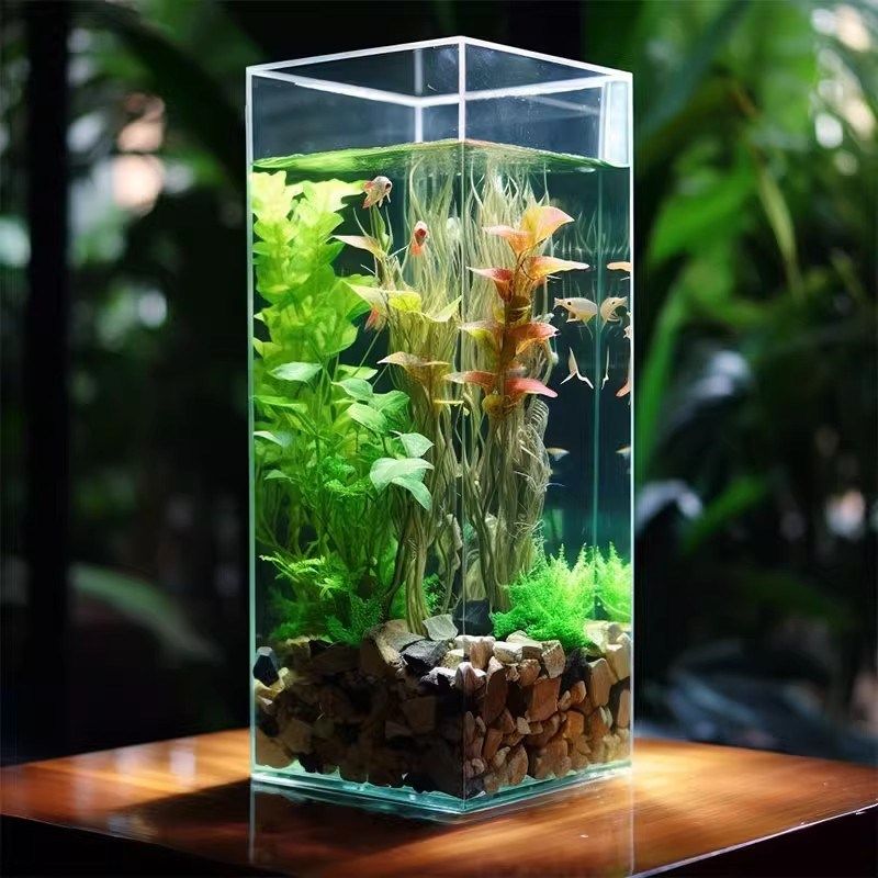 方柱形金鱼缸家用小型客厅酒店斗鱼乌龟大型水族箱,橡塑材料及制品,亚克力/有机玻璃,淘宝优惠券,粉丝福利购,淘宝优惠卷