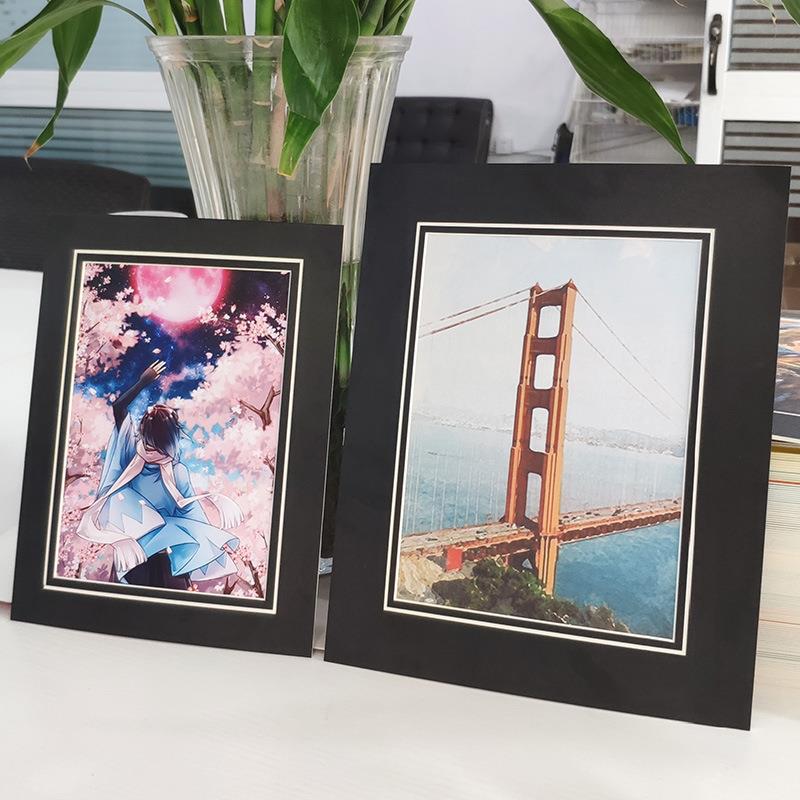 装裱卡纸8开4k儿童画框挂墙 A4相框可定a3画框简易框678寸照片墙