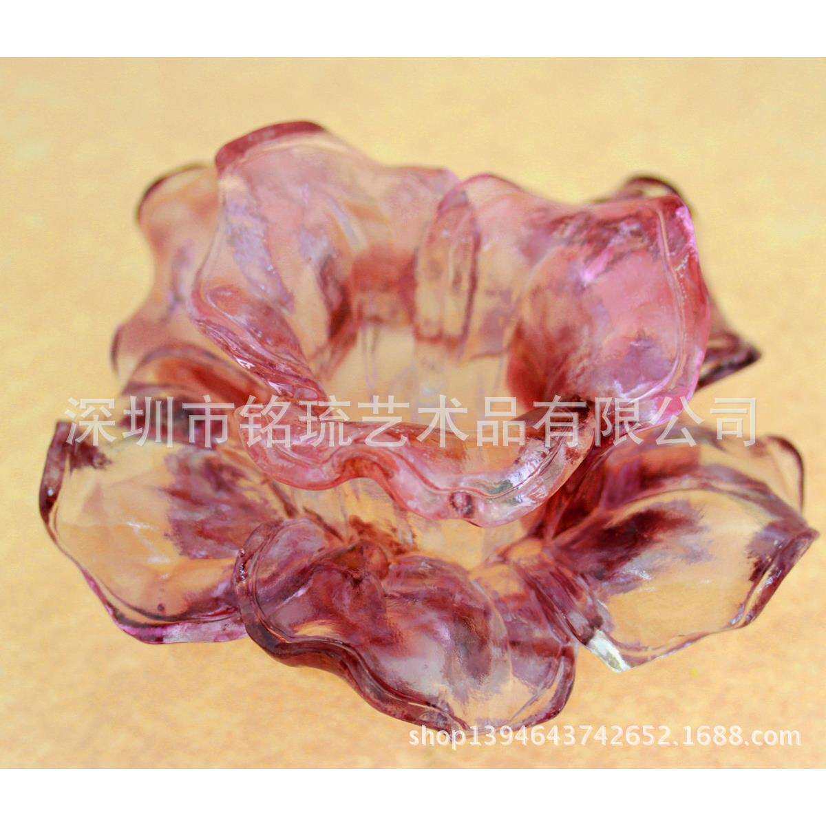琉璃牡丹花灯饰灯罩托盘灯具配件工程装饰家居酒店装饰花工艺品