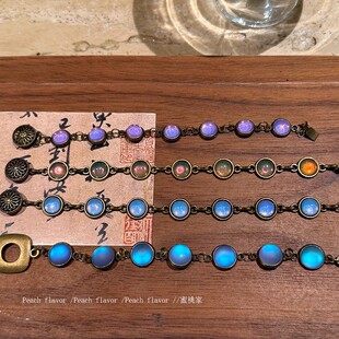 2025新款中古手链异域民族风重工做旧小众设计感古着手饰vintage