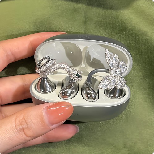 适用于华为耳夹式耳机饰品保护套高级感华为freeclip耳夹耳扣装饰