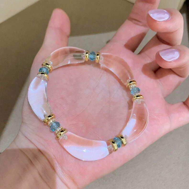 月汐蓝湾仿白水晶派大星手镯