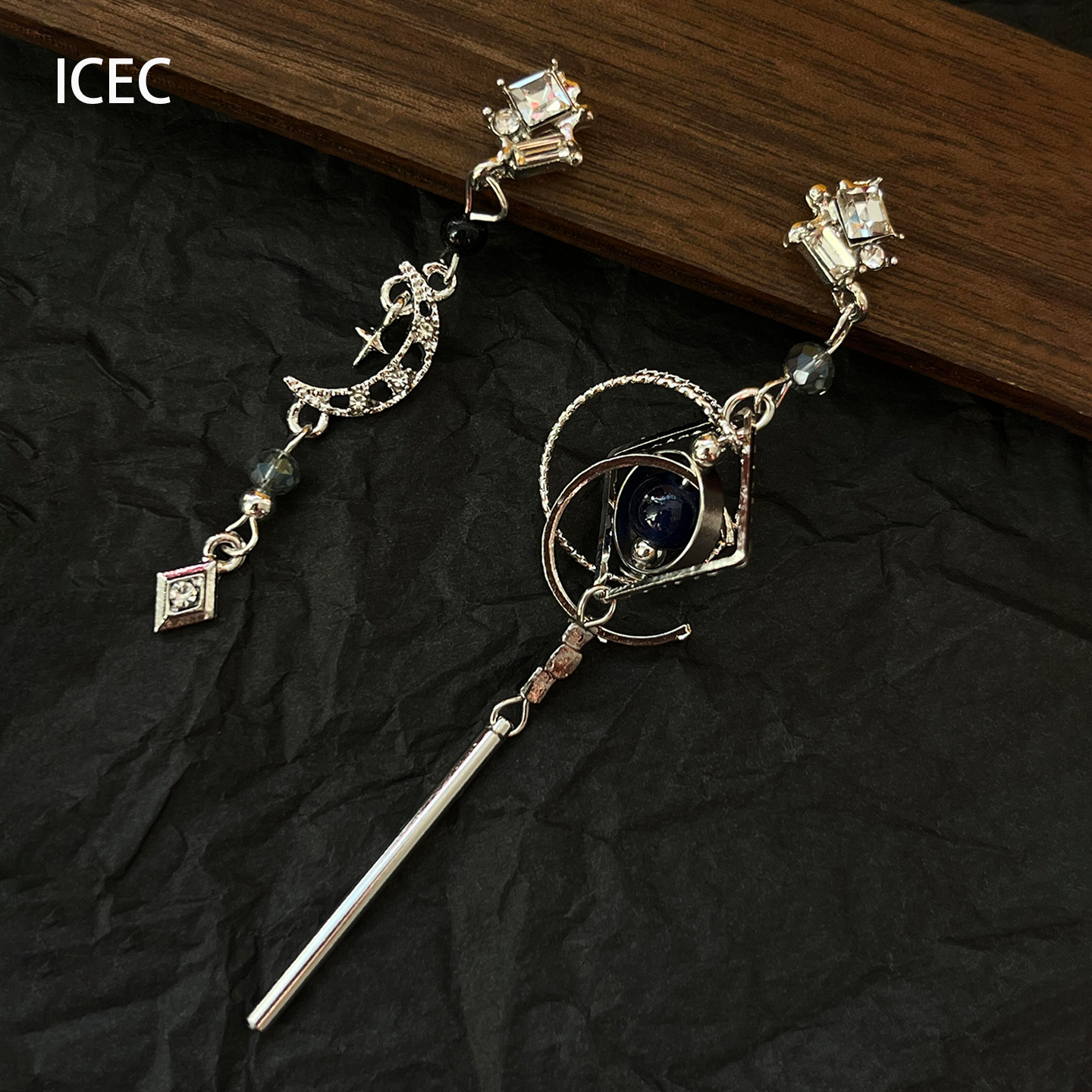 「探秘宇宙」宫廷风星球月亮流苏耳钉女个性小众设计感不对称耳饰,饰品/流行首饰/时尚饰品新,耳环,淘宝优惠券,粉丝福利购,淘宝优惠卷