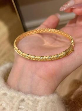 「穗穗平安」金色复古拉丝麦穗