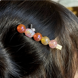 恋与深空夏以昼主控同款苹果发夹戏中局外衍生饰品小众侧边夹女