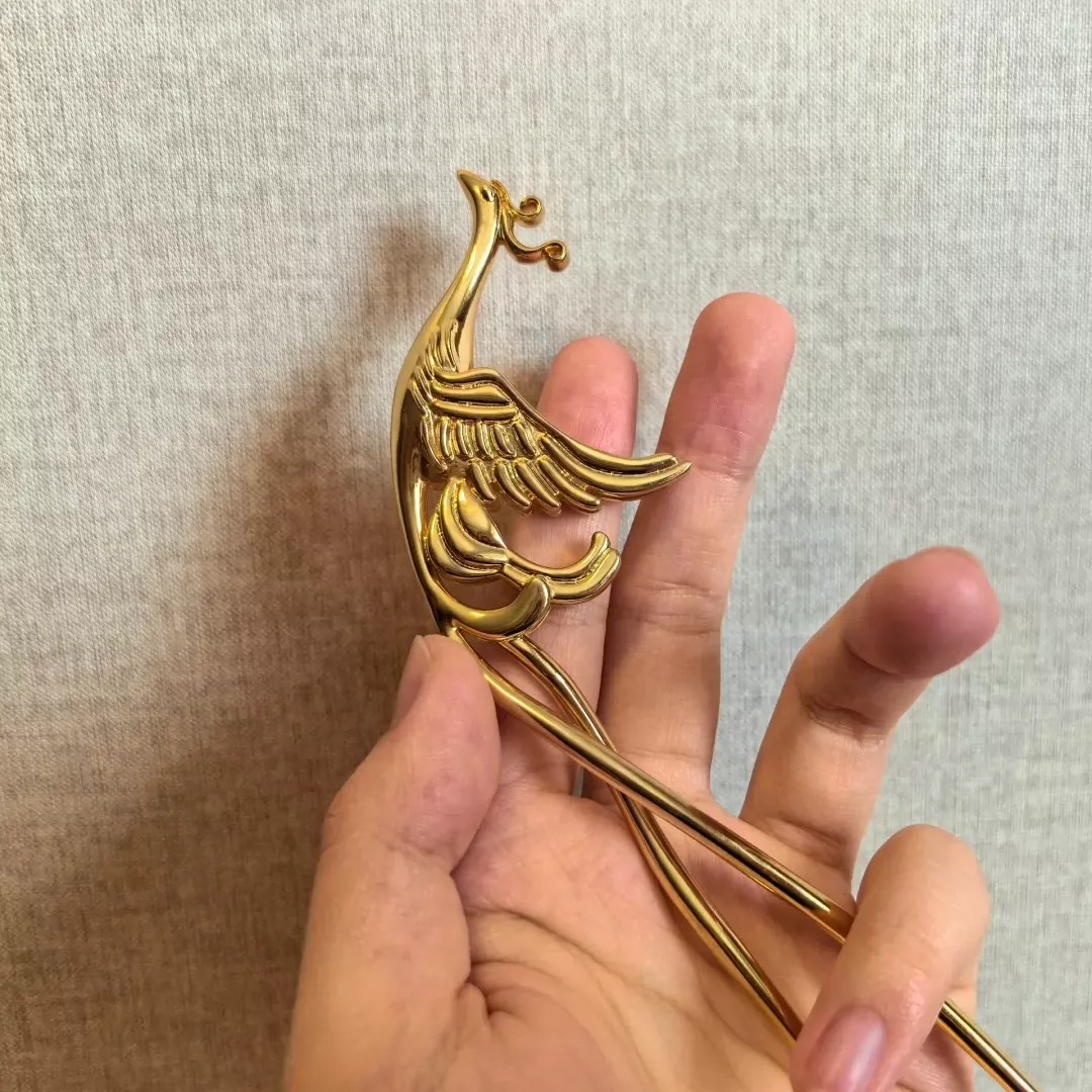 盛世天下礼泰同款鸢飞戾天凤凰发簪女复古汉服马面裙头饰立体凤钗