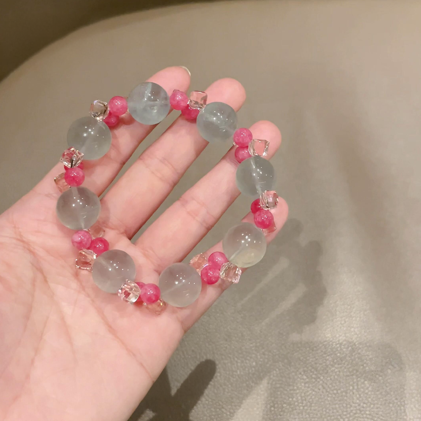 蜜桃甜美串珠手链ins风百搭