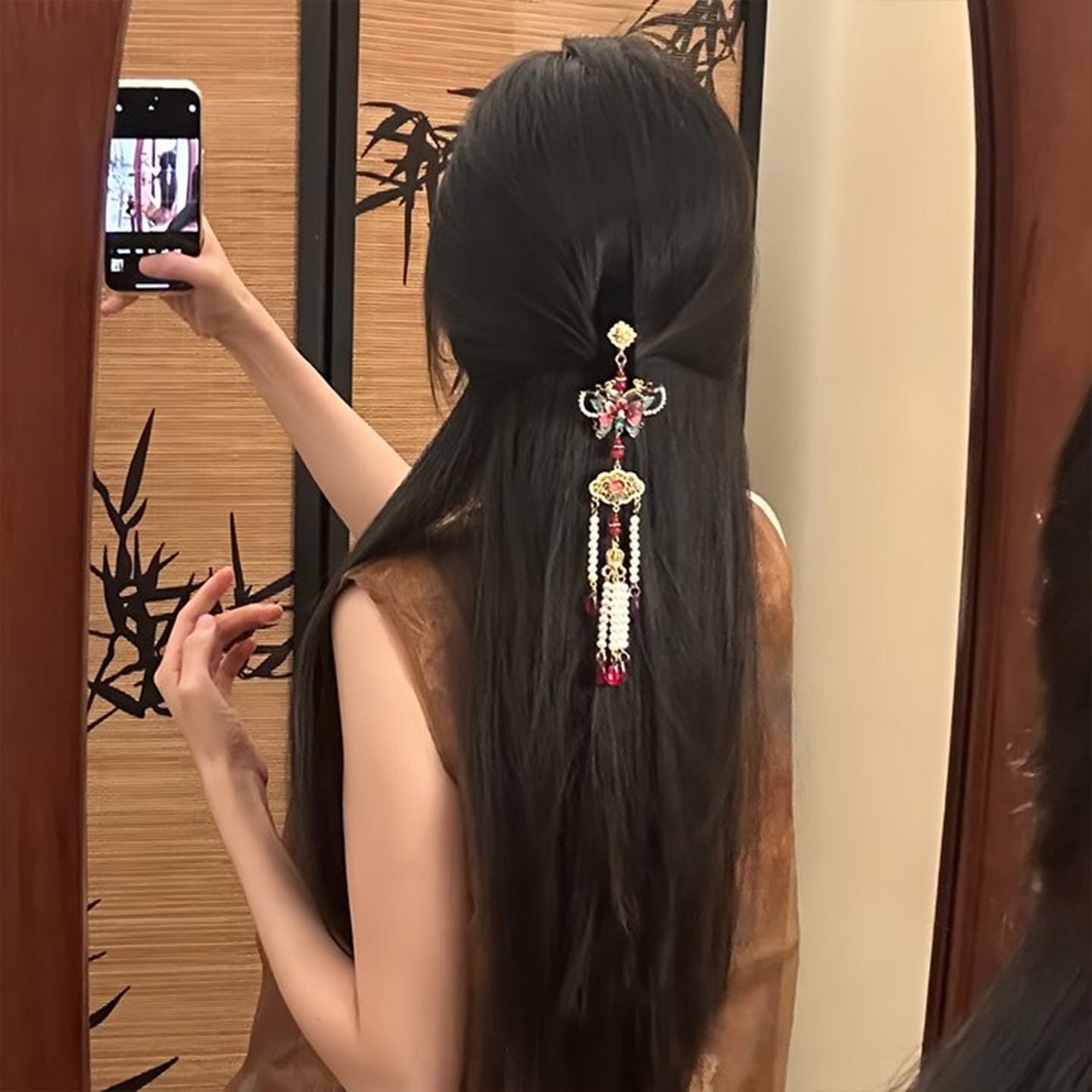 「蝶韵悠悠」国风蝴蝶流苏发夹女2025新款复古优雅大气新中式发饰