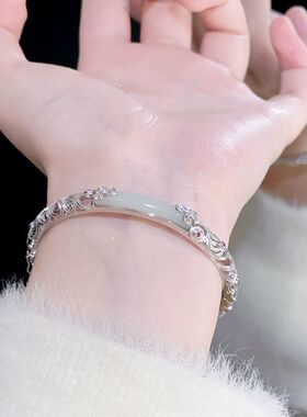 新中式国潮镂空无事牌手镯女款