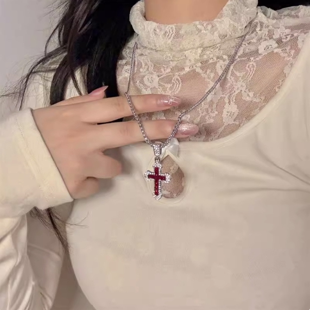 十字架项链女小众设计感