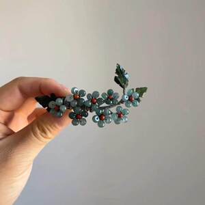 青枝衔珠新中式汉服串珠花朵发夹