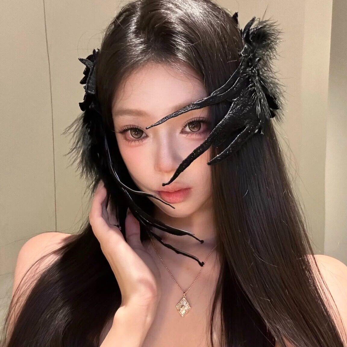 黑天鹅翅膀发夹万圣节cos拍照