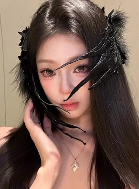 黑天鹅翅膀发夹万圣节cos拍照