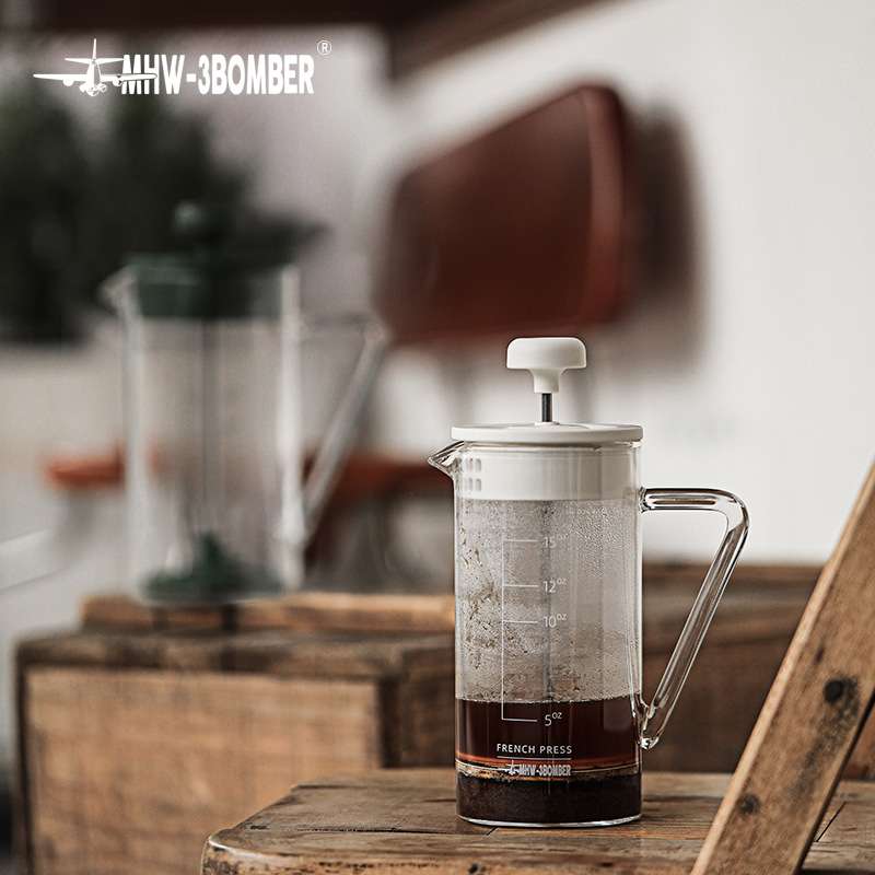 MHW-3BOMBER轰炸机Gimme法压壶 玻璃法式滤压咖啡壶 冲茶器450ml