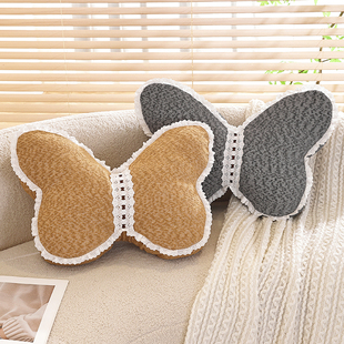 沙发抱枕2026新款氛围感卧室飘窗靠枕雪尼尔民宿装饰枕头四季通用