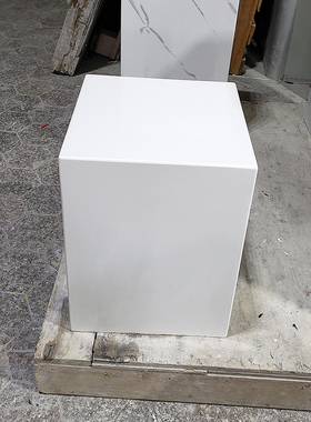 白色大理石底座现代客厅装饰落地工艺品石墩子底座雕塑台