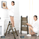 室内字梯小梯子家庭用加厚铝合金二三步架