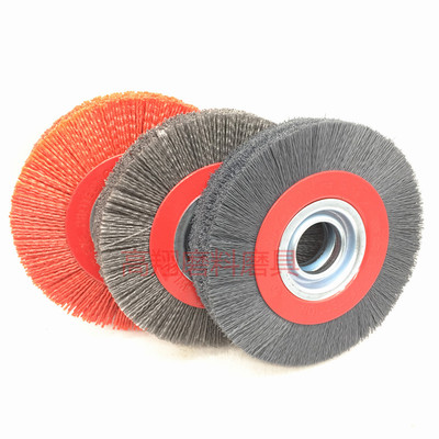 磨料丝轮根雕木雕抛光轮尼龙丝轮工业齿轮圆盘刷研磨刷**