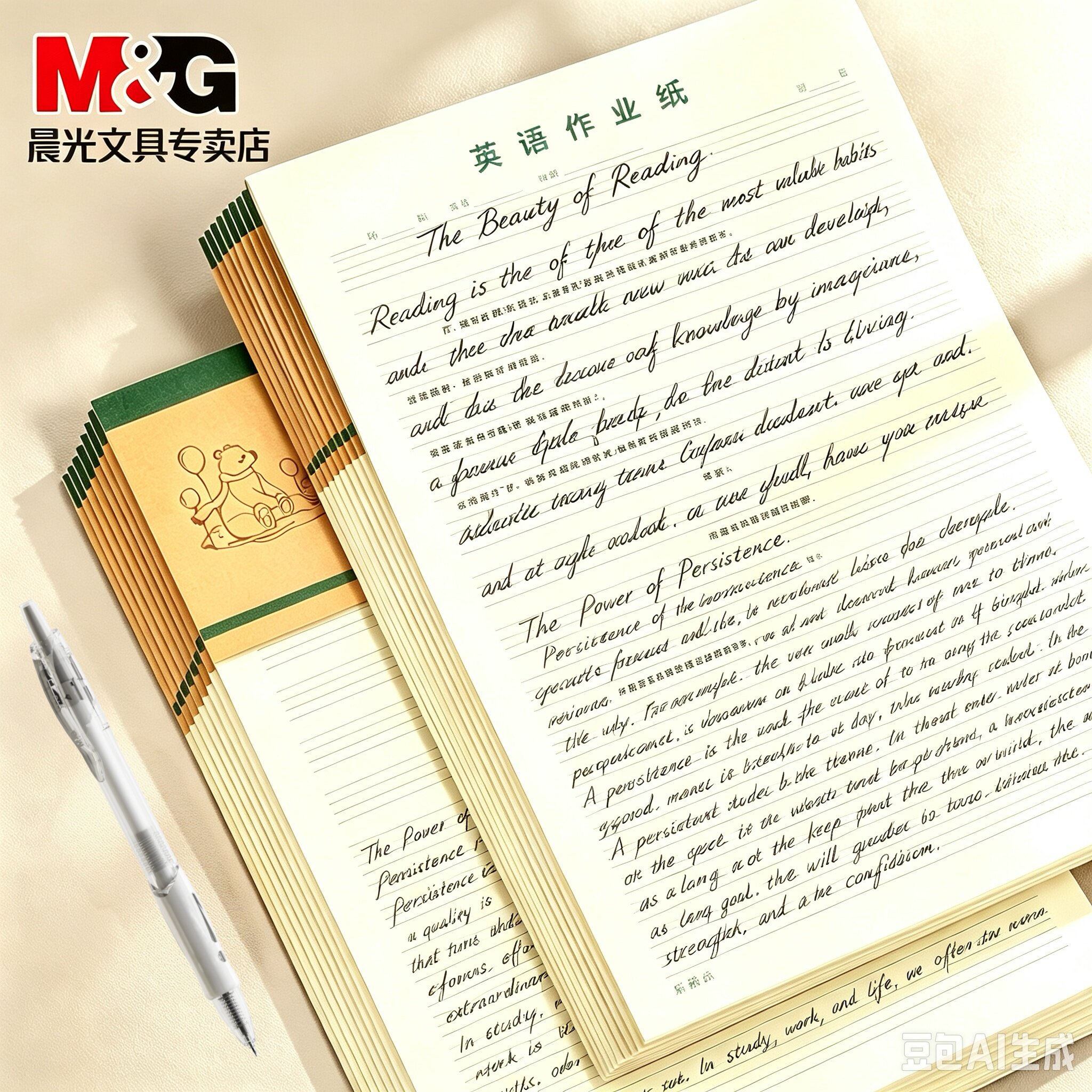 晨光英语作业纸信纸学生练习纸英文书写纸作业本